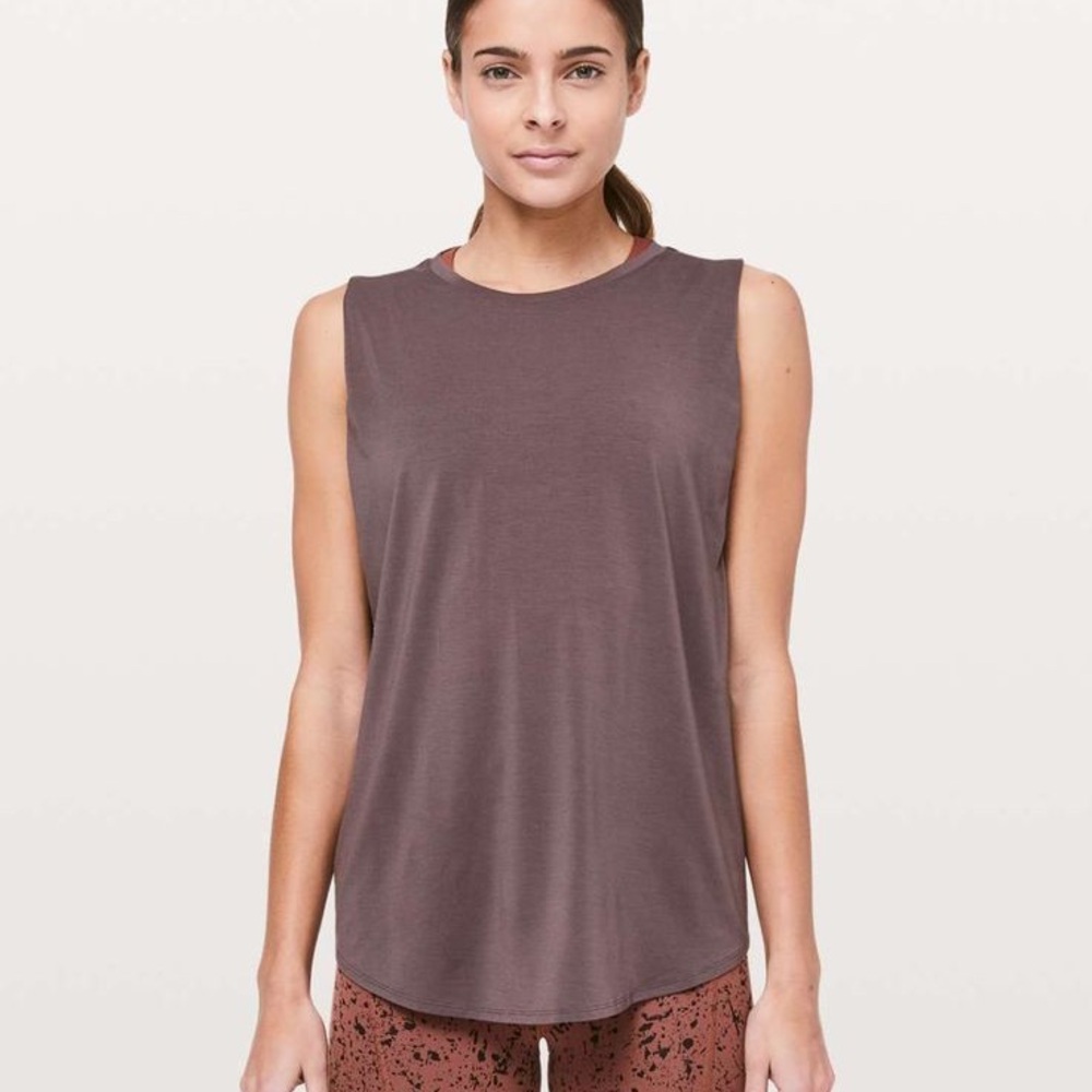 Lululemon Ride & Reflect Muscle Tank *lululemon X SoulCycle Purple Taupe S/M fit